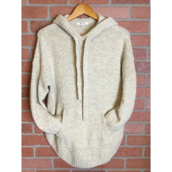 Madewell Women's Wilmington Wool Alpaca Knit Hoodie Sweater Pullover Size XXS - Picture 6 of 10